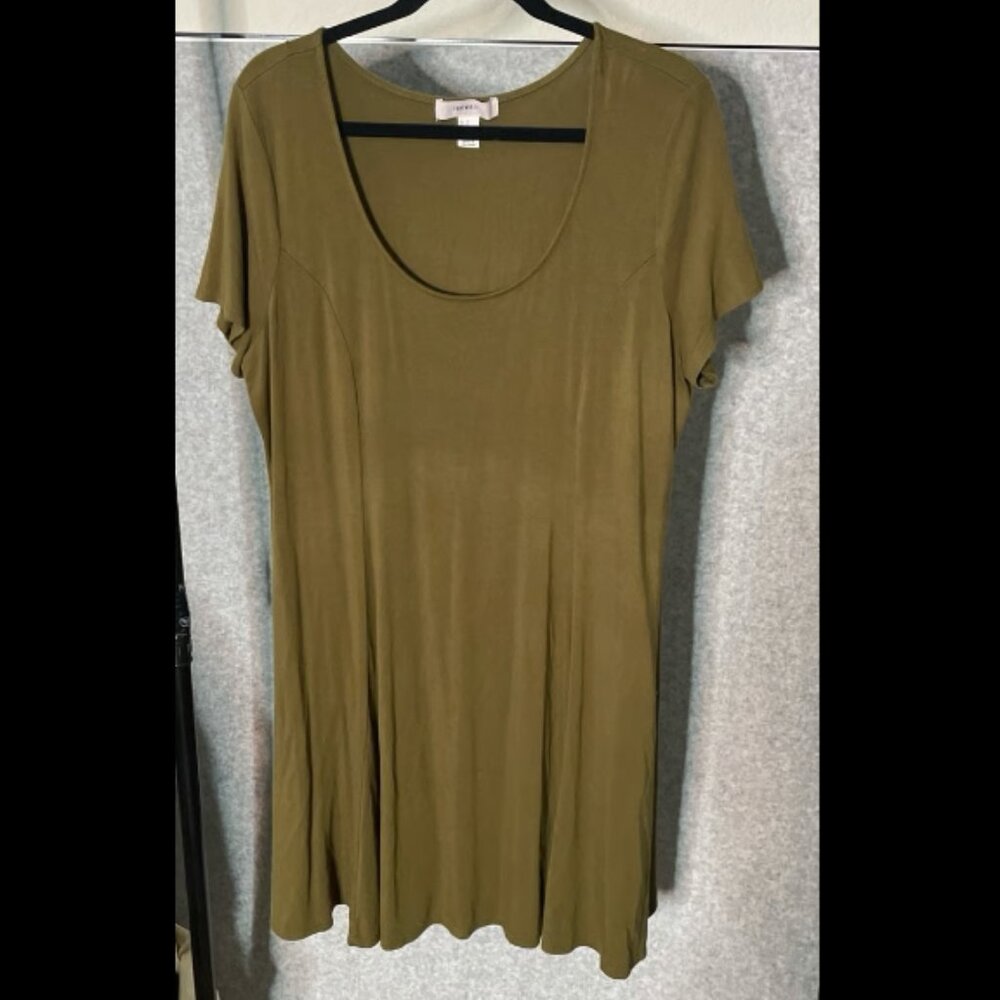 Green mini dress